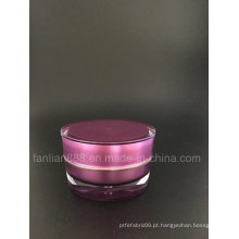 Garrafas de acrílico de luxo / Round Cream Jars para embalagem de cosméticos